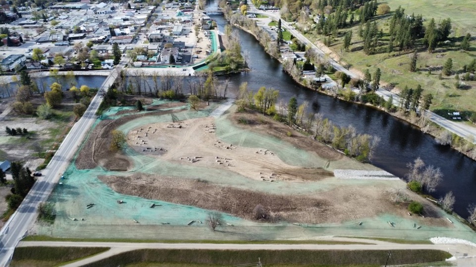 Natural asset management informed the Grand Forks, B.C., floodplain naturalization project of 2023/24. Image credit: City of Grand Forks